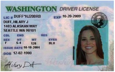 Driver License In Washington