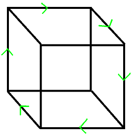path on a cube