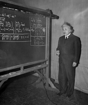 Einstein lecturing