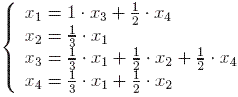 Computing the weights x_i