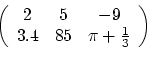2x3 matrix
