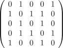 SAMPLE MATRIX CORRESPONDING TO THE GRAPH