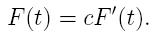 F(t)=F'(t)