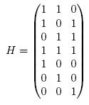 Check Matrix H