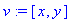 v := vector([x, y])