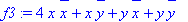 f3 := 4*x*conjugate(x)+x*conjugate(y)+y*conjugate(x...