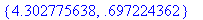 {4.302775638, .697224362}