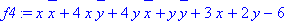 f4 := x*conjugate(x)+4*x*conjugate(y)+4*y*conjugate...