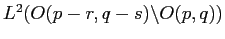 $ L^2(O(p-r,q-s)\backslash O(p,q))$
