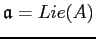$ \mathfrak{a}=Lie(A)$
