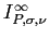 $ I_{P,\sigma,\nu}^{\infty}$