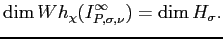 $\displaystyle \dim{Wh_\chi(I_{P,\sigma,\nu}^{\infty})}=\dim{H_{\sigma}}.$