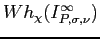 $ Wh_\chi(I_{P,\sigma,\nu}^{\infty})$