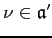 $ \nu\in\mathfrak{a}'$