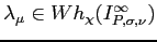 $ \lambda_{\mu}\in Wh_{\chi}(I_{P,\sigma,\nu}^{\infty})$