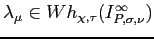 $ \lambda_{\mu}\in Wh_{\chi,\tau}(I_{P,\sigma,\nu}^{\infty})$