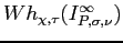 $ Wh_{\chi,\tau}(I_{P,\sigma,\nu}^{\infty})$