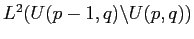 $ L^2(U(p-1,q)\backslash U(p,q))$