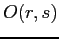 $ O(r,s)$