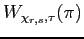 $ W_{\chi_{r,s},\tau}(\pi)$