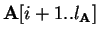 ${\bf A}[i+1..l_{\bf A}]$