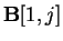${\bf B}[1, j]$