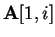 ${\bf A}[1, i]$