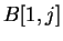 $B[1,j]$