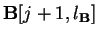 ${\bf B}[j+1, l_{\bf B}]$