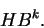 \begin{displaymath}HB^k.\end{displaymath}