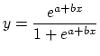 y=1/(1+e^-(a+bx)